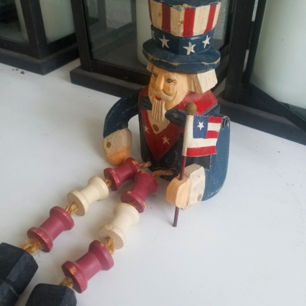 Uncle Sam Wooden Figure